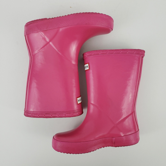 **NFS** HUNTER Toddler Pink Gloss Rain Boots UK 7 - Picture 6 of 8
